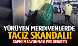 Yürüyen merdivenlerde taciz skandalı! Sapığın savunması pes dedirtti