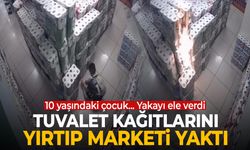 10 yaşındaki çocuk marketi yaktı!