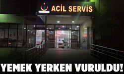 Yemek yerken bacağına yorgun mermi isabet etti!