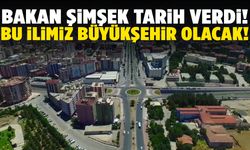 Bakan Şimşek açıkladı: Bu ilimiz büyükşehir olacak!