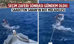 Botu yüzerek karaya çeken Sadettin Saran sosyal medyanın gündeminde