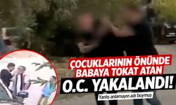 Çocuklarının gözü önünde babaya tokat atmıştı! Yakalandı...