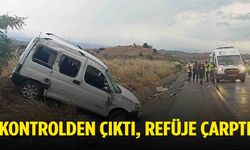 Hafif ticari araç refüje çarptı: 1 ölü, 4 yaralı