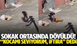 Sokak ortasında dayak yiyen kadın eşini savundu!