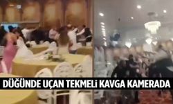 Gelin ve damat tarafı arasında uçan tekmeli kavga! O anlar kamerada…