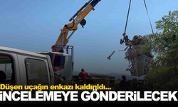 İzmir’de düşen eğitim uçağının enkazı kaldırıldı