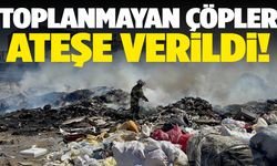 İzmir’de toplanmayan çöpler ateşe verildi!