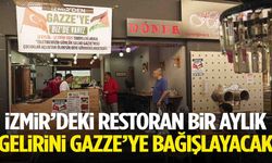 İzmir’deki restoran bir aylık gelirini Gazze’ye bağışlayacak