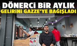 Genç dönerci kazancını Gazze için bağışladı