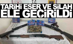 Manisa Salihli’de jandarmadan silah ve tarihi eser operasyonu