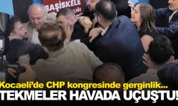 Kocaeli’de CHP kongresinde tekmeler havada uçuştu!