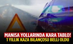 Manisa yollarında kara tablo! 1 yıllık kaza bilançosu belli oldu…
