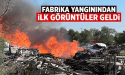 Manisa'da fabrika yangını: İlk görüntüler geldi