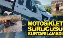 Manisa’da kamyonet ile sepetli motosiklet çarpıştı