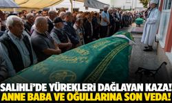 Salihli’de feci kaza! Anne, baba ve oğulları yan yana defnedildi