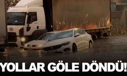 Manisa’da sağanak yağış sokakları göle çevirdi… Mahsur kalanlar oldu!