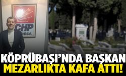 Köprübaşı'nda başkan mezarlıkta kafa attı!