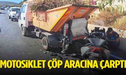 Motosiklet çöp aracına çarptı… Sürücü kurtarılamadı!