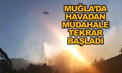 Muğla’da yangın felaketi… Havadan müdahale tekrar başladı