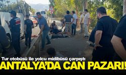 Tur otobüsü ile yolcu midibüsü çarpıştı: 2’si ağır 15 yaralı