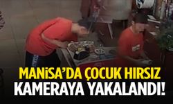 Turgutlu’da 11 yaşındaki çocuk hırsızlık yaparken kameraya yakalandı!