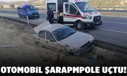 Uşak’ta otomobil şarampole uçtu! Yaralılar var…