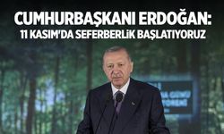 Cumhurbaşkanı Erdoğan: 11 Kasım'da seferberlik başlatıyoruz