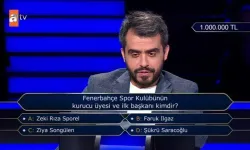 Kim Milyoner Olmak İster’de Milyonluk Fenerbahçe Sorusu
