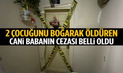 2 çocuğunu boğarak öldüren cani babanın cezası belli oldu