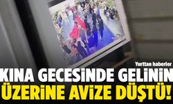 Kına eğlencesinde korku dolu anlar: Gelinin üzerine avize düştü!