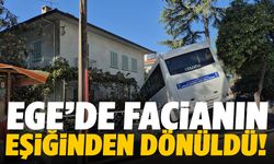 Halk midibüsü bahçe duvarına çarptı!