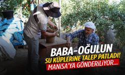 Baba-oğulun maharetli ellerinden çıkan küpler Manisa’ya gönderiliyor!