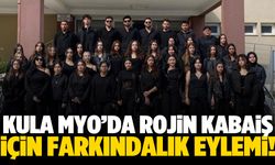 Kula MYO’da Rojin Kabaiş için sessiz farkındalık eylemi