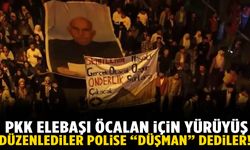 PKK elebaşı Öcalan için yürüyüş düzenlediler… Polise “düşman” dediler!
