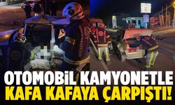 Tali yoldan çıkan otomobil hurdaya döndü!