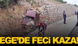 Ege’de kaygan yolda kaza… Karı koca hayatını kaybetti
