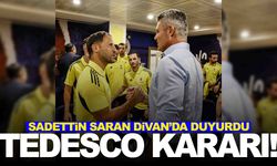 Fenerbahçe'de Tedesco kararı belli oldu… Sadettin Saran resmen açıkladı