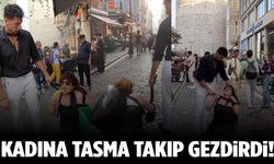 Galata Kulesi’nde skandal! Kadına tasma takıp gezdirdi