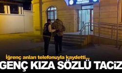 Genç kıza durakta sözlü taciz… O anlar kamerada