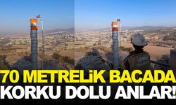 İzmir’de işçiler bacada mahsur kaldı… 4 saatlik operasyonla kurtarıldılar!