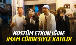 Kostüm etkinliğine imam cübbesiyle katıldı