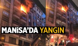 Manisa'da apartman dairesinde yangın çıktı!