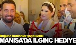 Manisa’da gelin ve damada ilginç düğün hediyesi!