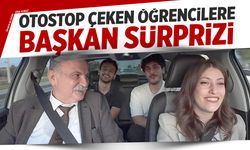Manisa'da otostop çeken gençler başkana denk geldi