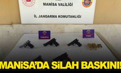 Manisa’da ruhsatsız silah baskını! 5 tabanca 139 fişek ele geçirildi