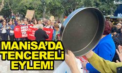 Manisa’daki CHP’li kadınlar boş tencerelerle meydanlara çıktı