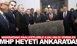MHP heyetinden Ankara çıkarması… Bahçeli’ye hediye götürdüler