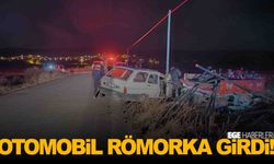 Otomobil traktör römorkuna çarptı: 2 yaralı