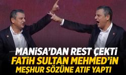Özgür Özel Manisa'dan rest çekti! Fatih Sultan Mehmed sözü salonu ayağa kaldırdı