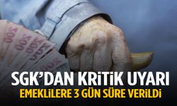 SGK’dan kritik uyarı: Emeklilere 3 gün süre verildi!